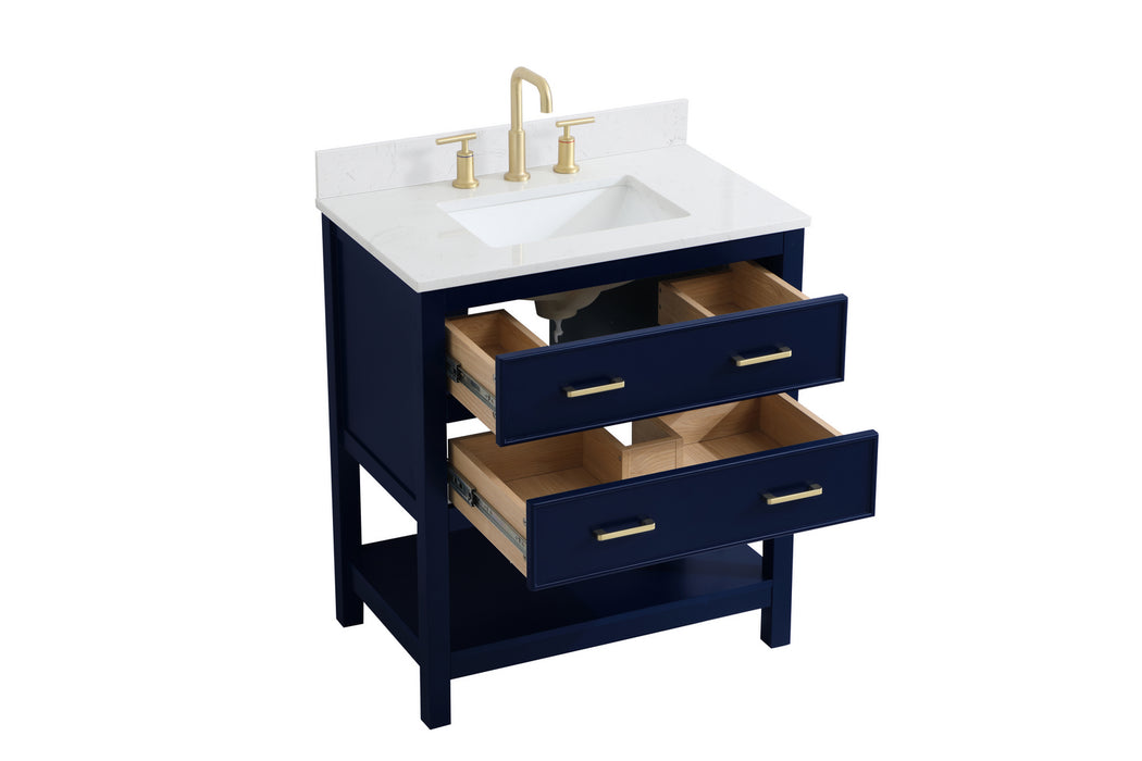 Elegant Lighting VF19030BL-BS Bathroom Vanity Set, Blue