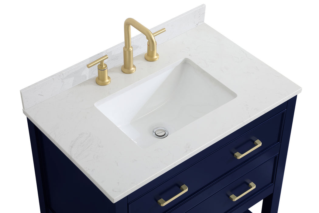 Elegant Lighting VF19030BL-BS Bathroom Vanity Set, Blue