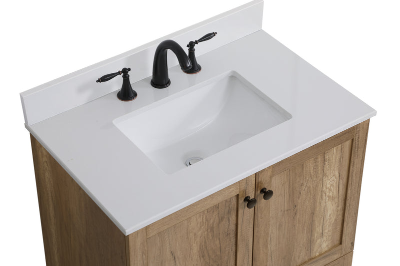 Elegant Lighting VF2830NT-BS Bathroom Vanity Set, Natural Oak