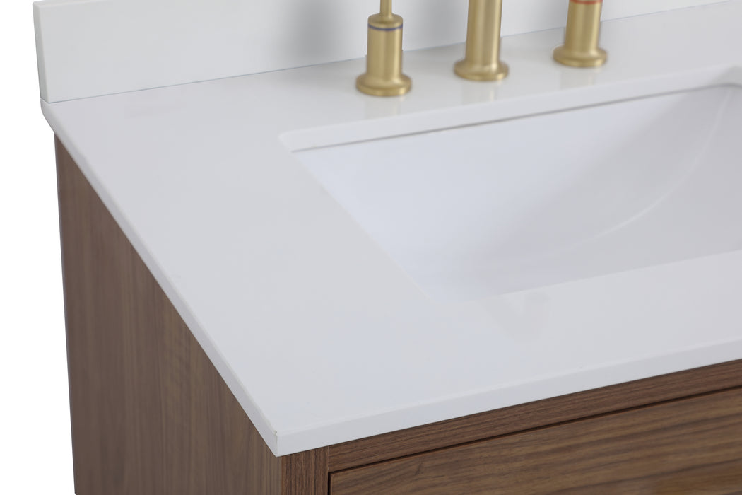 Elegant Lighting VF41030WB-BS Bathroom Vanity Set, Walnut Brown