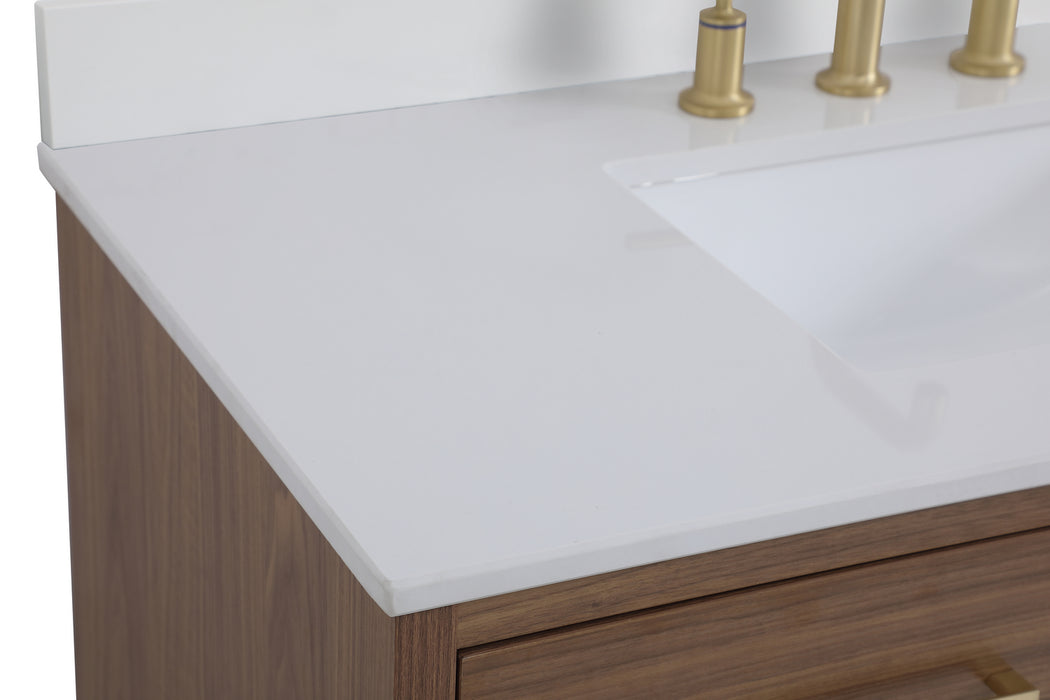 Elegant Lighting VF41042WB-BS Bathroom Vanity Set, Walnut Brown