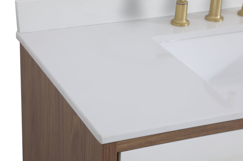 Elegant Lighting VF41042WH-BS Bathroom Vanity Set, White