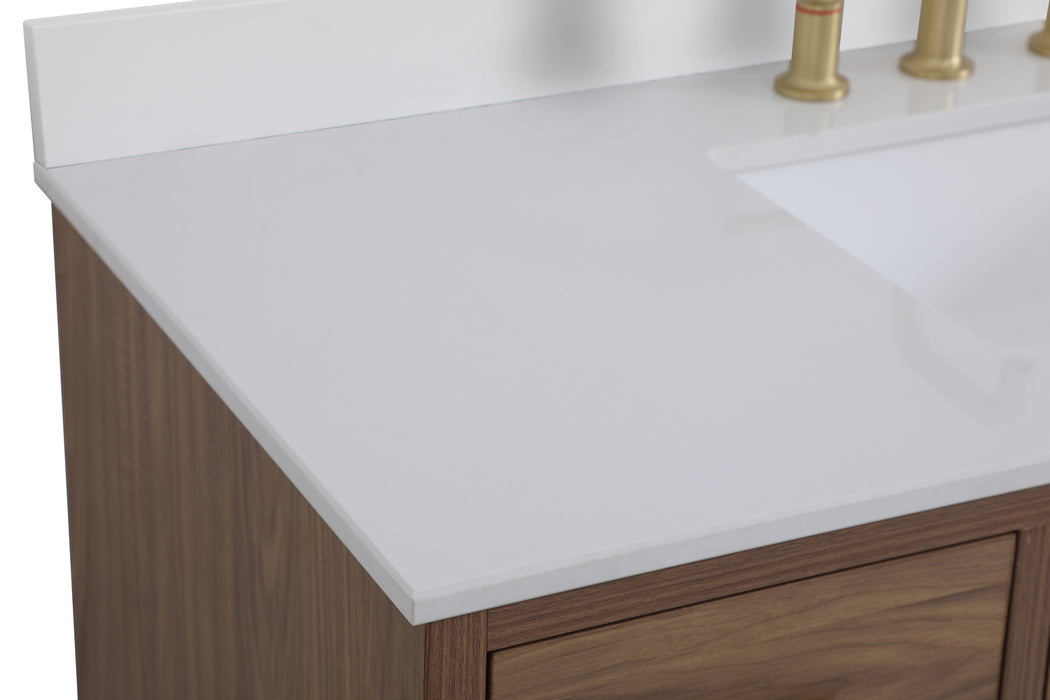 Elegant Lighting VF41048WB-BS Bathroom Vanity Set, Walnut Brown