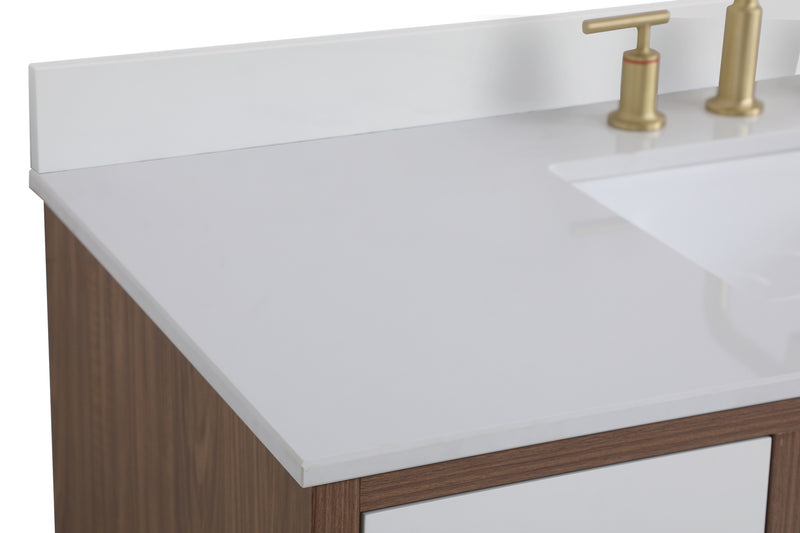 Elegant Lighting VF41048WH-BS Bathroom Vanity Set, White