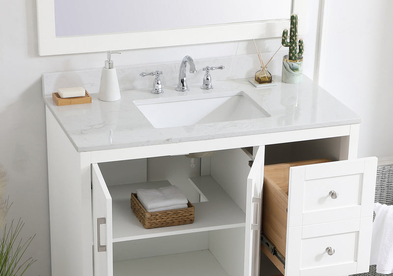 Elegant Lighting BS1142CW Backsplash, Calacatta White