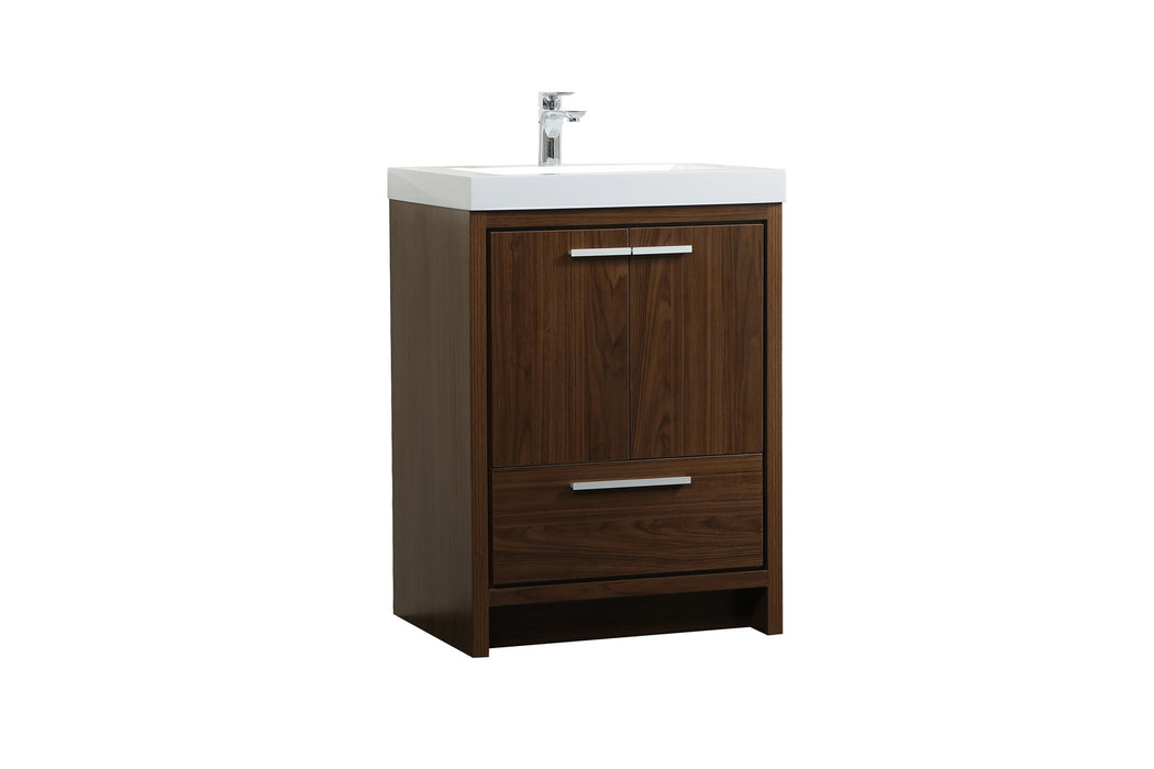 Elegant Lighting VF46024MWT Bathroom Vanity Set, Walnut