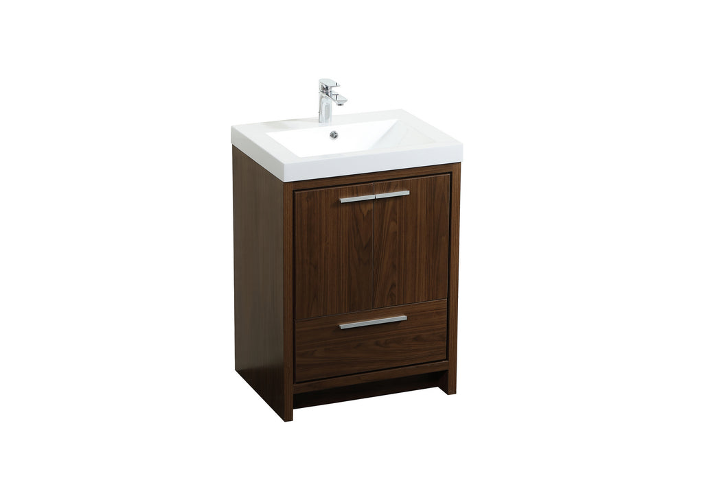 Elegant Lighting VF46024MWT Bathroom Vanity Set, Walnut