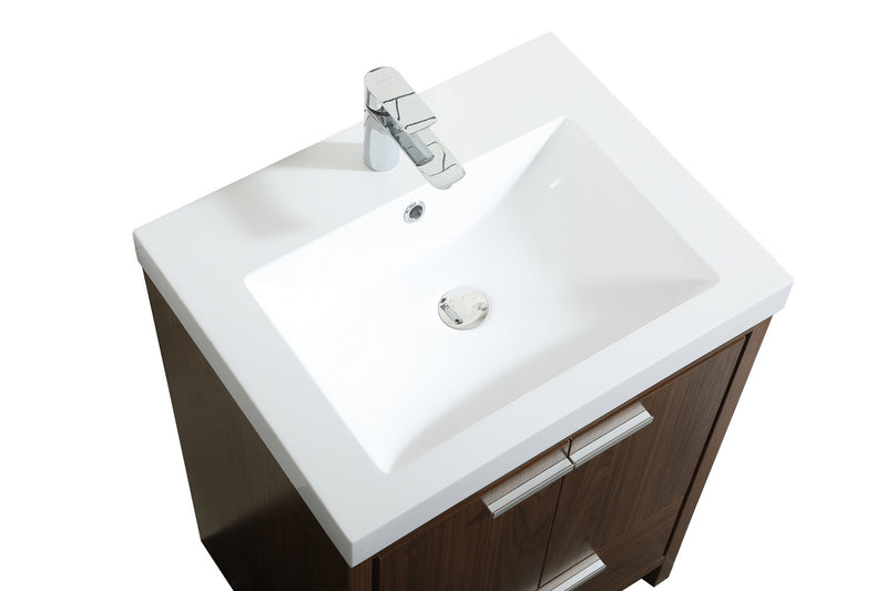 Elegant Lighting VF46024MWT Bathroom Vanity Set, Walnut