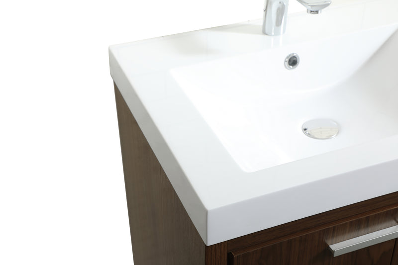Elegant Lighting VF46024MWT Bathroom Vanity Set, Walnut