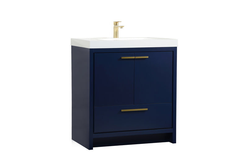 Elegant Lighting VF46030MBL Bathroom Vanity Set, Blue