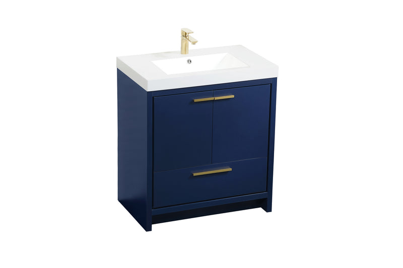 Elegant Lighting VF46030MBL Bathroom Vanity Set, Blue