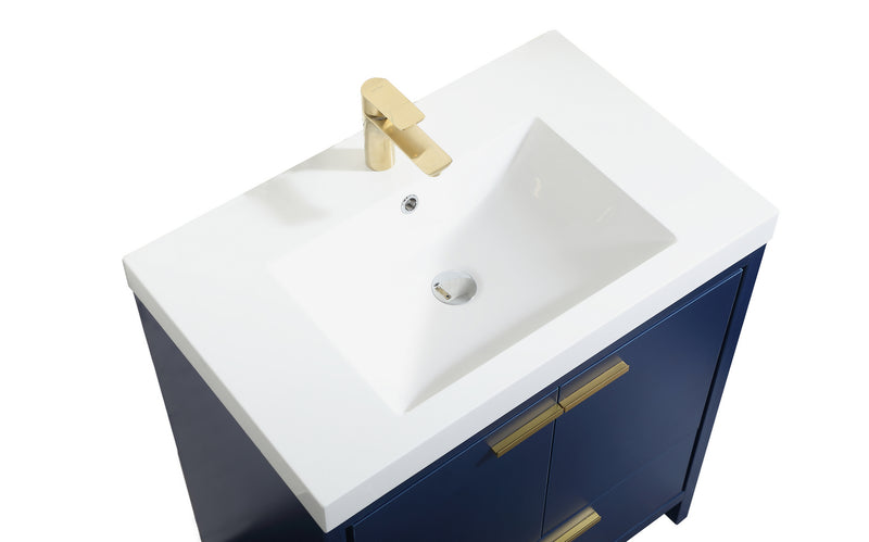 Elegant Lighting VF46030MBL Bathroom Vanity Set, Blue