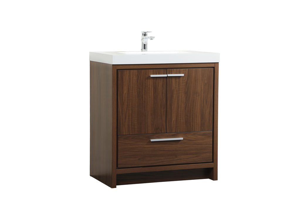 Elegant Lighting VF46030MWT Bathroom Vanity Set, Walnut