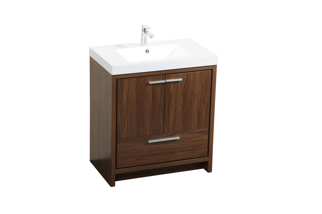 Elegant Lighting VF46030MWT Bathroom Vanity Set, Walnut