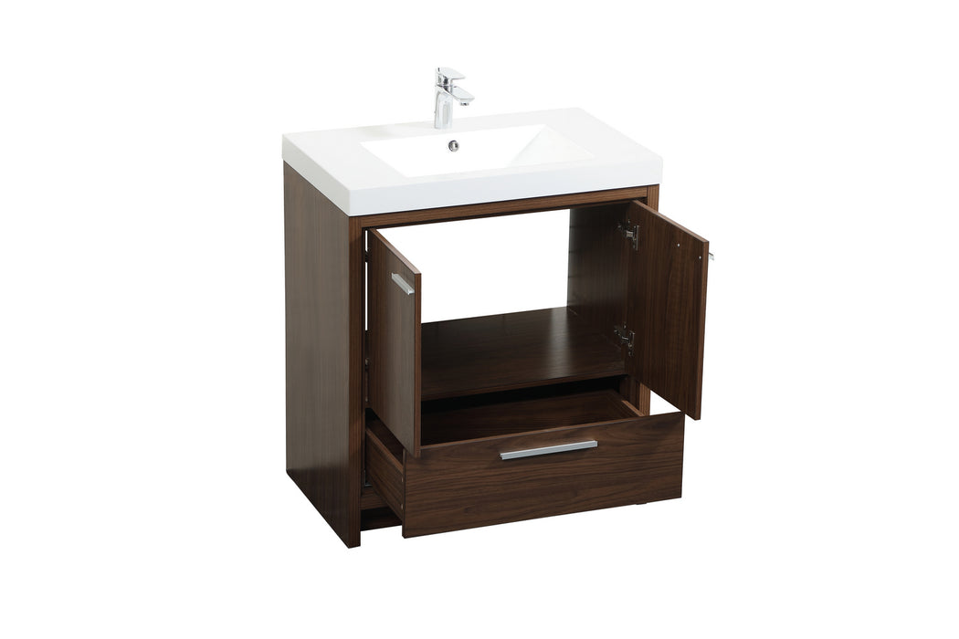 Elegant Lighting VF46030MWT Bathroom Vanity Set, Walnut