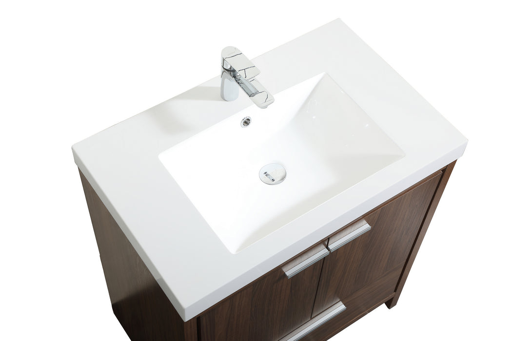 Elegant Lighting VF46030MWT Bathroom Vanity Set, Walnut