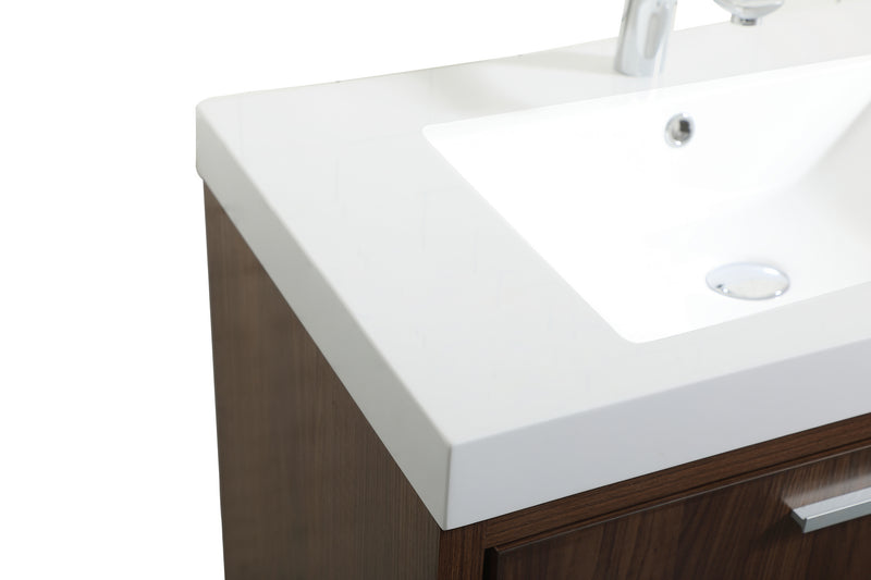 Elegant Lighting VF46030MWT Bathroom Vanity Set, Walnut