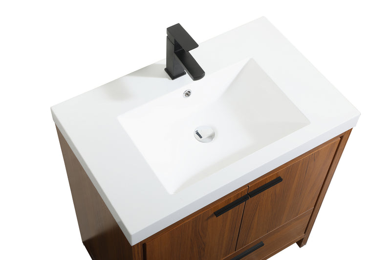 Elegant Lighting VF46030MTK Bathroom Vanity Set, Teak