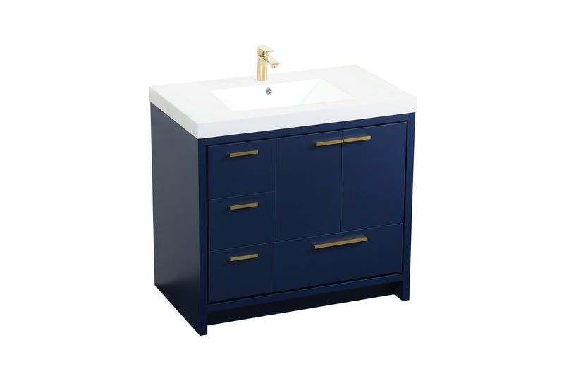 Elegant Lighting VF46036MBL Bathroom Vanity Set, Blue