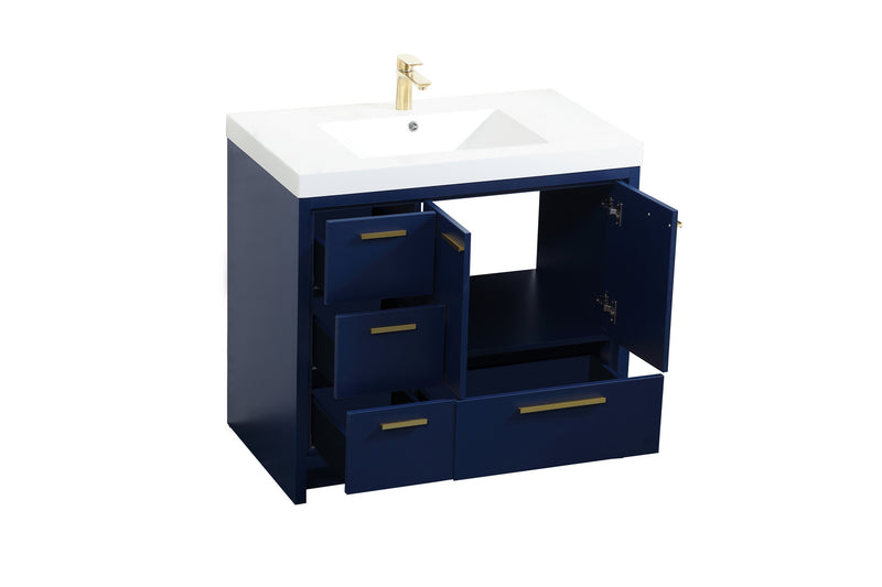 Elegant Lighting VF46036MBL Bathroom Vanity Set, Blue