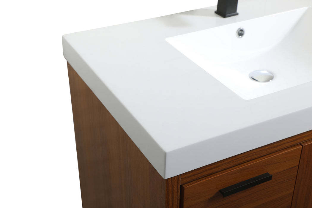 Elegant Lighting VF46036MTK Bathroom Vanity Set, Teak