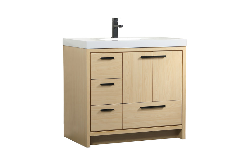Elegant Lighting VF46036MMP Bathroom Vanity Set, Maple