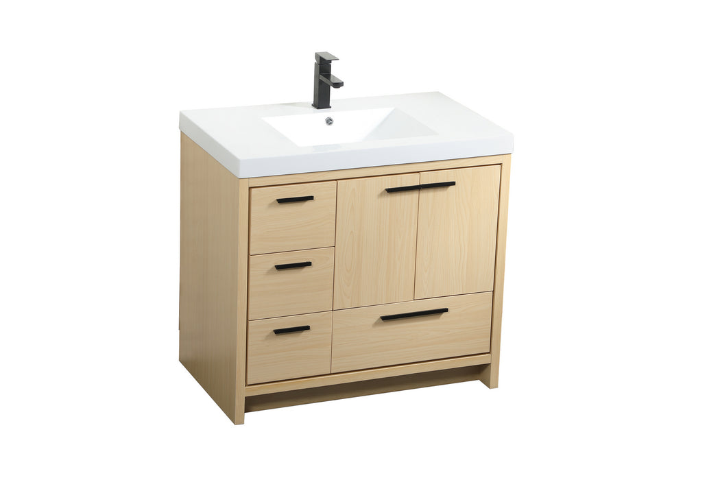 Elegant Lighting VF46036MMP Bathroom Vanity Set, Maple