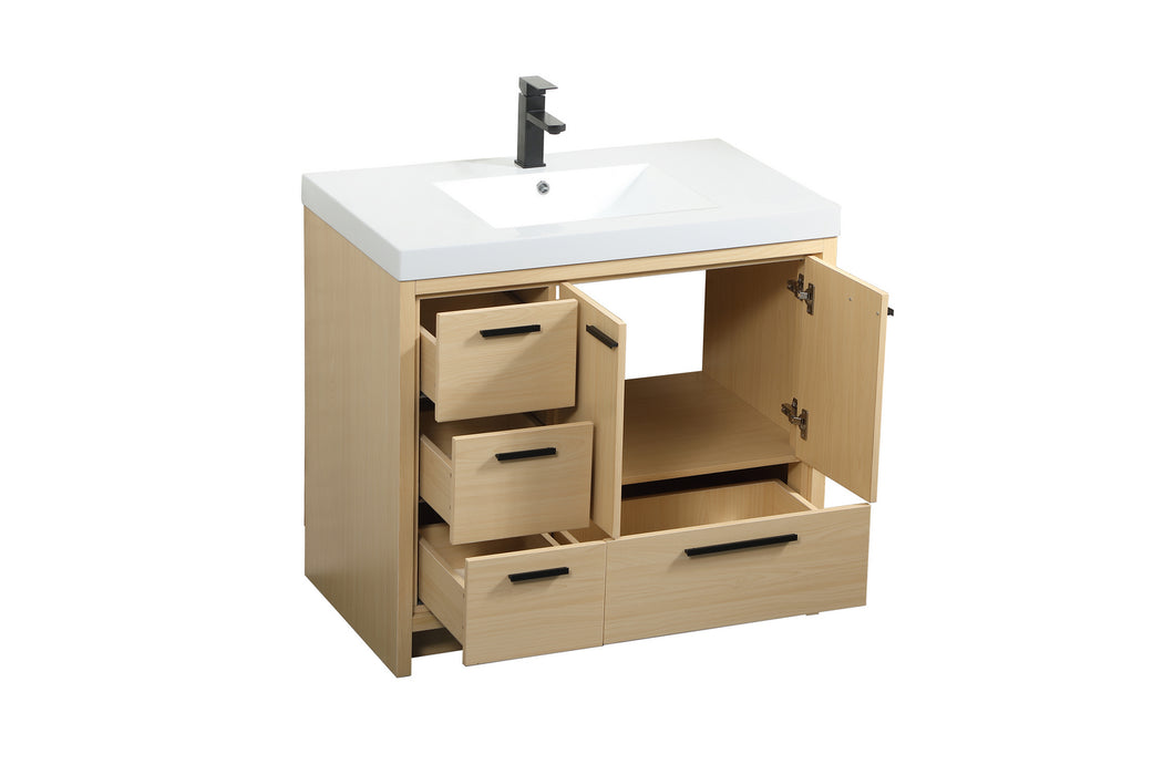 Elegant Lighting VF46036MMP Bathroom Vanity Set, Maple