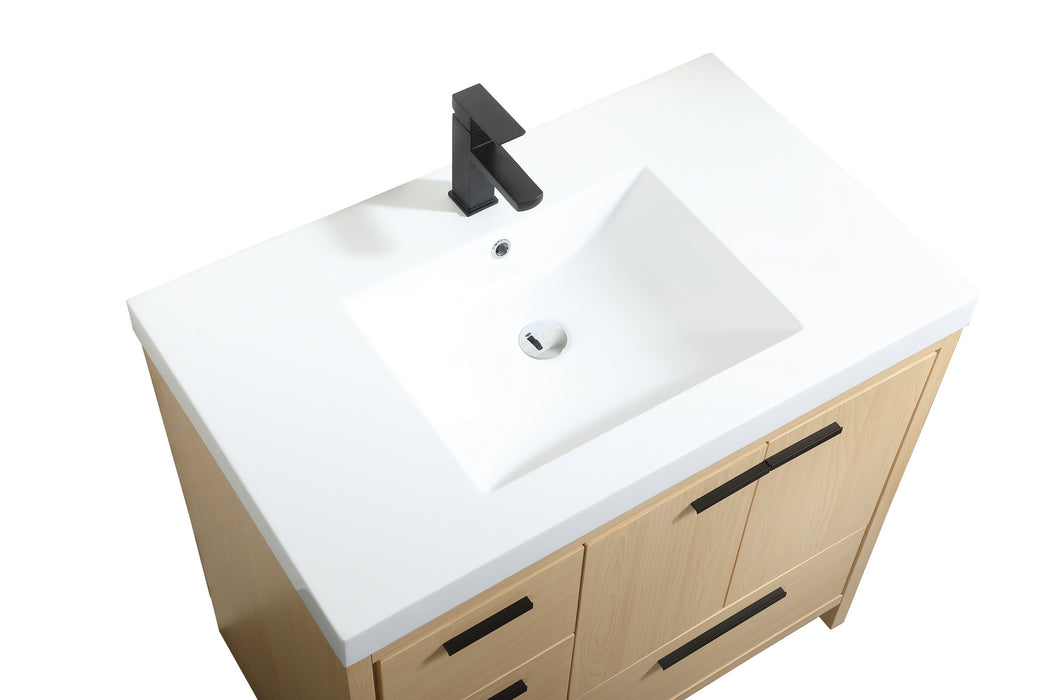 Elegant Lighting VF46036MMP Bathroom Vanity Set, Maple