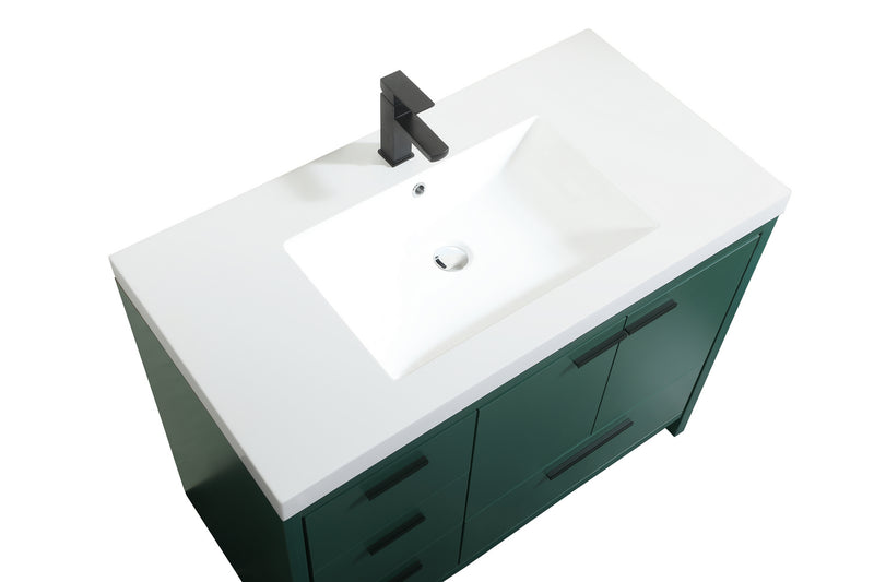 Elegant Lighting VF46042MGN Bathroom Vanity Set, Green