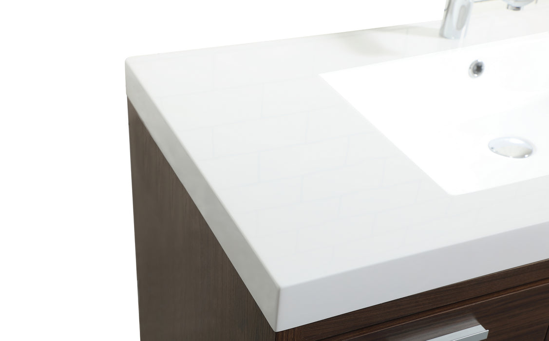 Elegant Lighting VF46042MWT Bathroom Vanity Set, Walnut