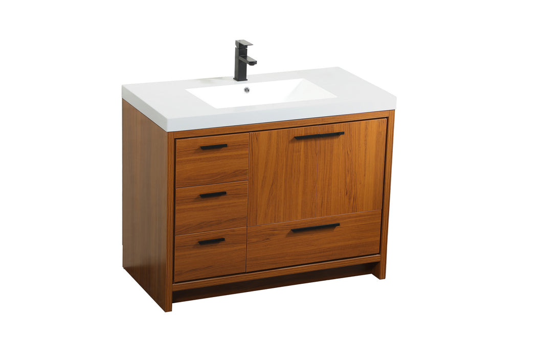Elegant Lighting VF46042MTK Bathroom Vanity Set, Teak
