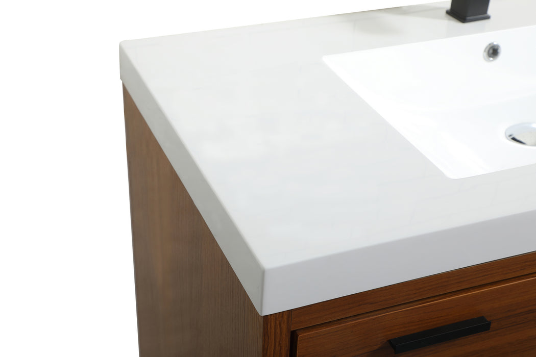 Elegant Lighting VF46042MTK Bathroom Vanity Set, Teak