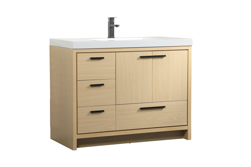 Elegant Lighting VF46042MMP Bathroom Vanity Set, Maple