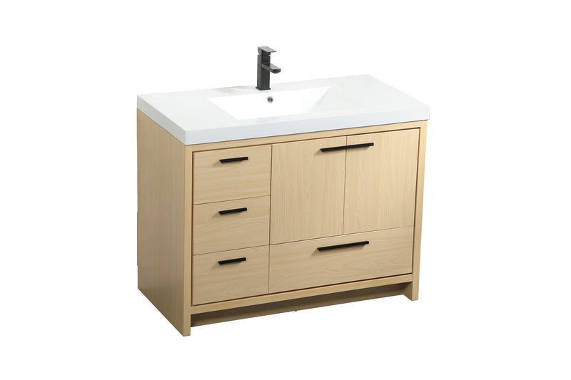 Elegant Lighting VF46042MMP Bathroom Vanity Set, Maple