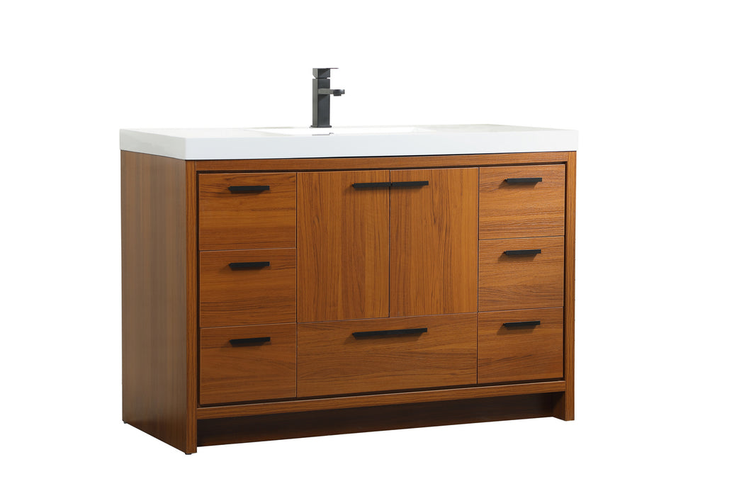 Elegant Lighting VF46048MTK Bathroom Vanity Set, Teak