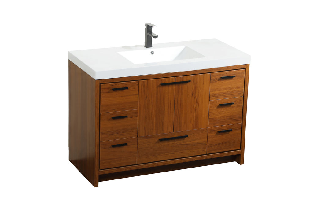 Elegant Lighting VF46048MTK Bathroom Vanity Set, Teak