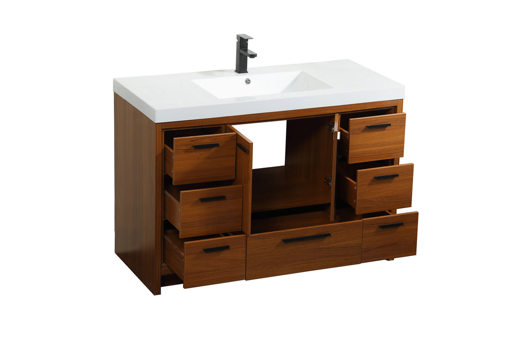 Elegant Lighting VF46048MTK Bathroom Vanity Set, Teak