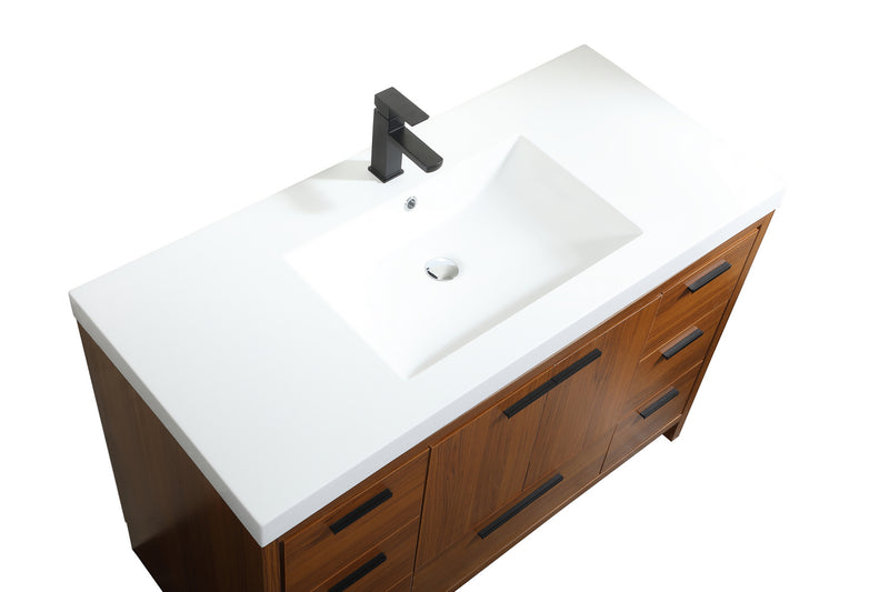 Elegant Lighting VF46048MTK Bathroom Vanity Set, Teak