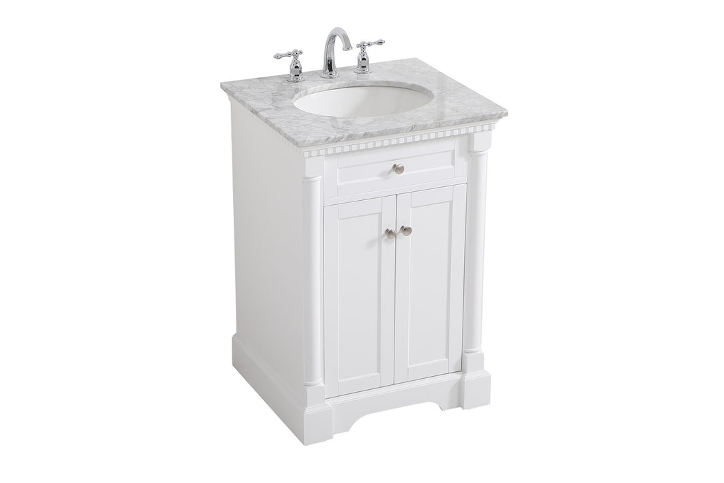 Elegant Lighting VF53024WH Bathroom Vanity Set, White