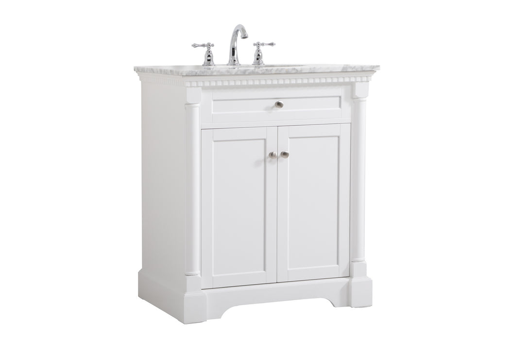 Elegant Lighting VF53030WH Bathroom Vanity Set, White