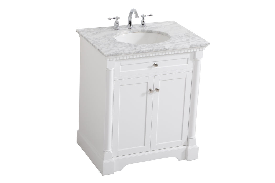 Elegant Lighting VF53030WH Bathroom Vanity Set, White