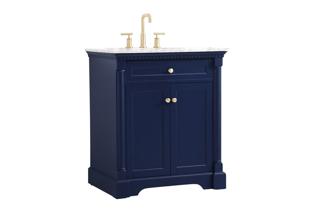 Elegant Lighting VF53030BL Bathroom Vanity Set, Blue