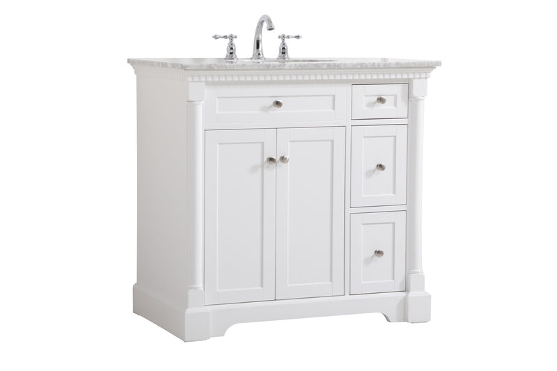 Elegant Lighting VF53036WH Bathroom Vanity Set, White