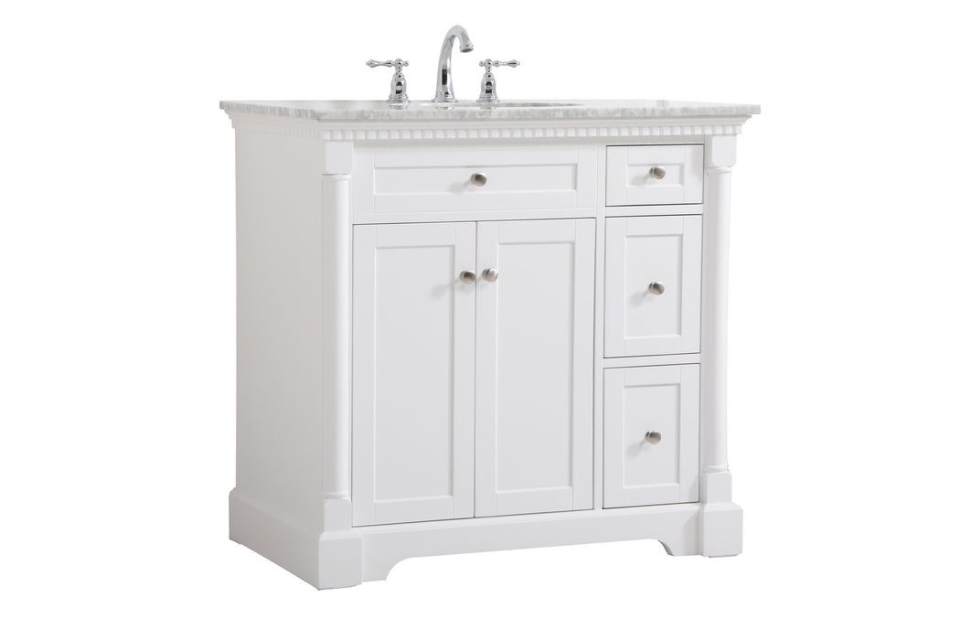 Elegant Lighting VF53036WH Bathroom Vanity Set, White
