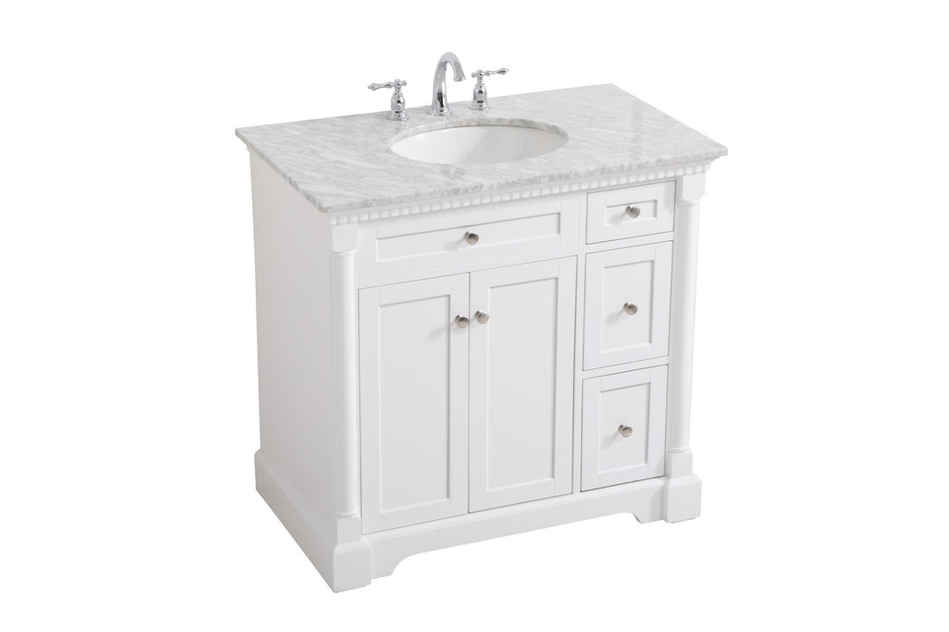 Elegant Lighting VF53036WH Bathroom Vanity Set, White