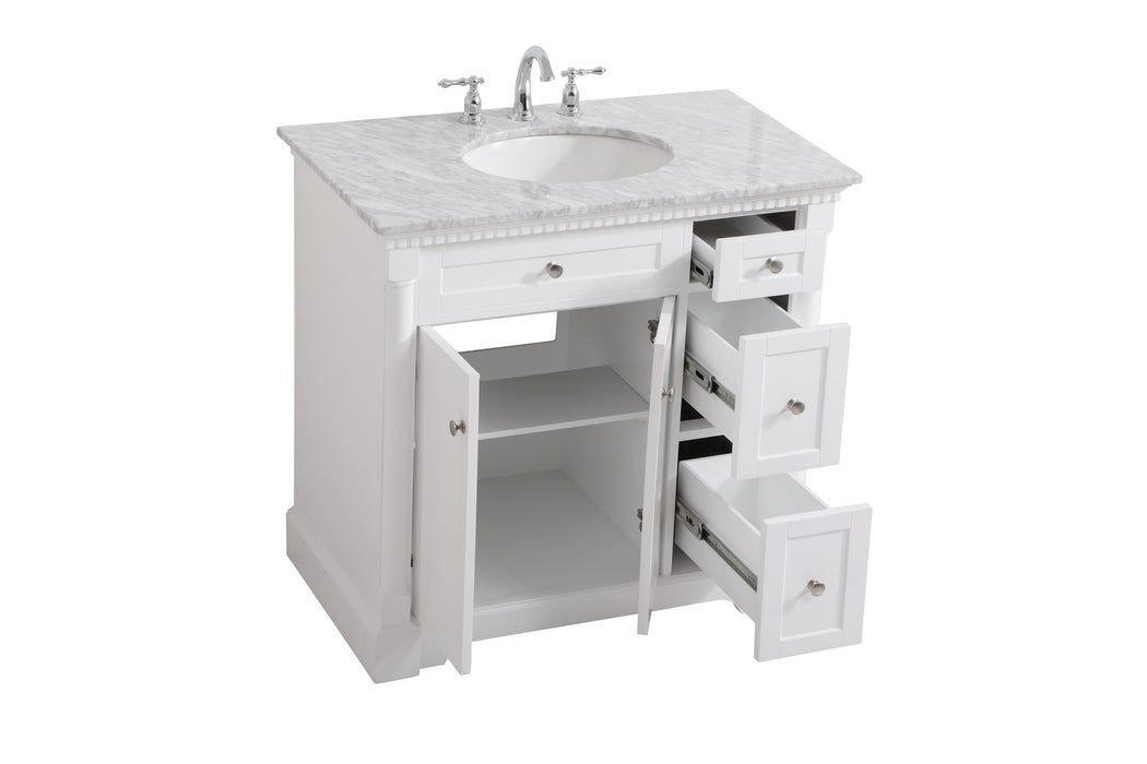 Elegant Lighting VF53036WH Bathroom Vanity Set, White