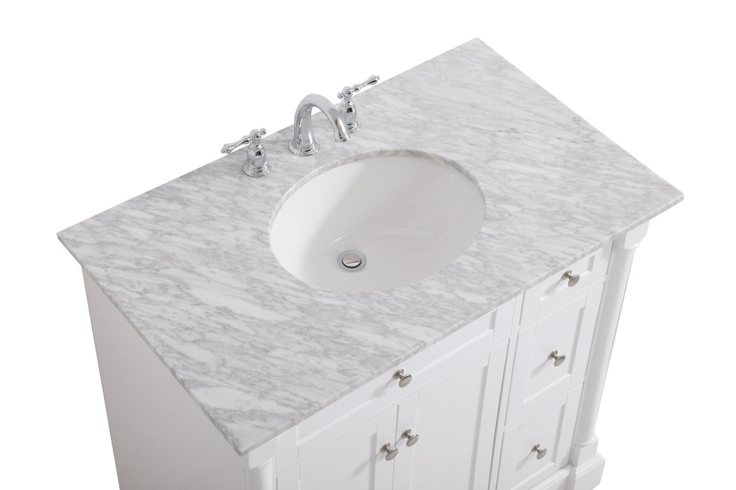 Elegant Lighting VF53036WH Bathroom Vanity Set, White