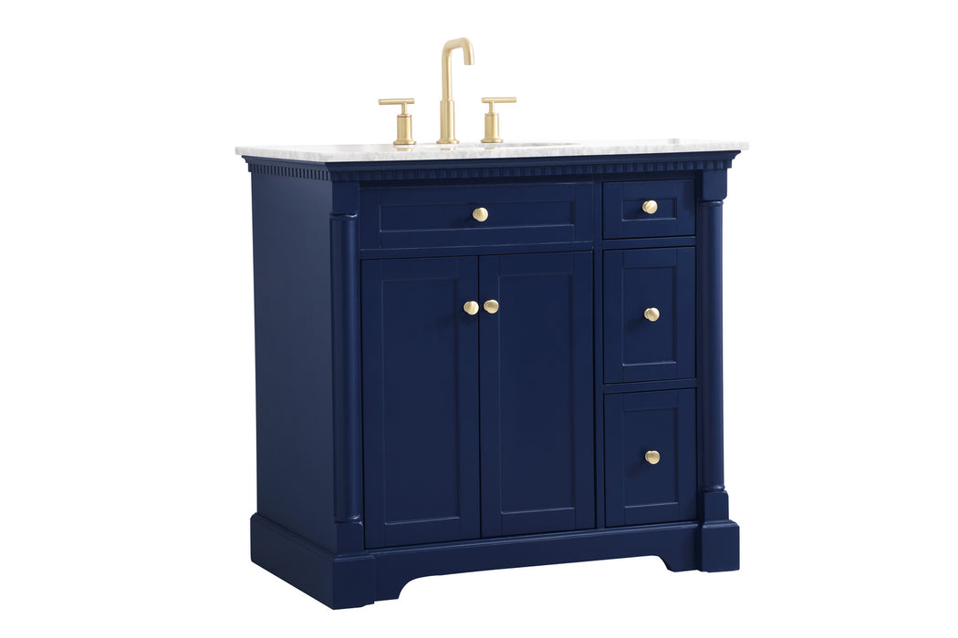 Elegant Lighting VF53036BL Bathroom Vanity Set, Blue