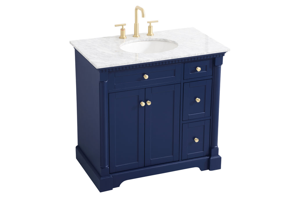 Elegant Lighting VF53036BL Bathroom Vanity Set, Blue